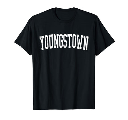 Youngstown Oh Distressed White Varsity T-Shirt - Trendy Graphic Men Women - T-Shirt, Sweatshirt, Hoodie