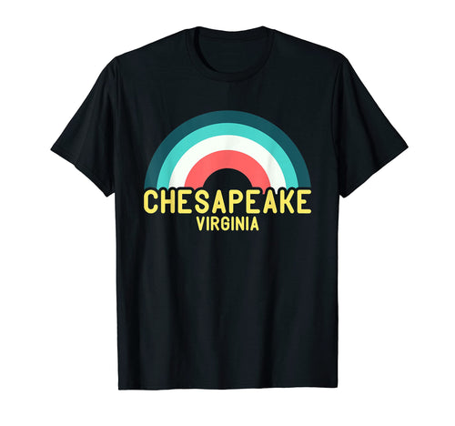 Chesapeake Virginia Rainbow T-Shirt - Aesthetic Graphic for Adults - T-Shirt, Sweatshirt, Hoodie