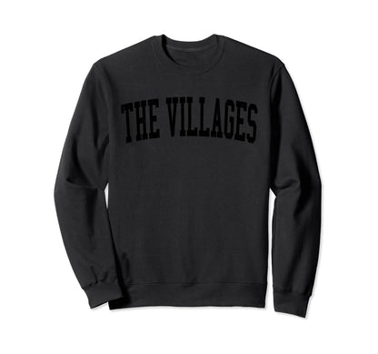 Villages Fl Distressed Black Sweatshirt - Streetwear Style Men Women - T-Shirt, Sweatshirt, Hoodie