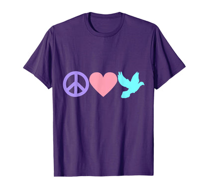 Peace Love Birds T-Shirt - Unique Graphic Men Women - T-Shirt, Sweatshirt, Hoodie