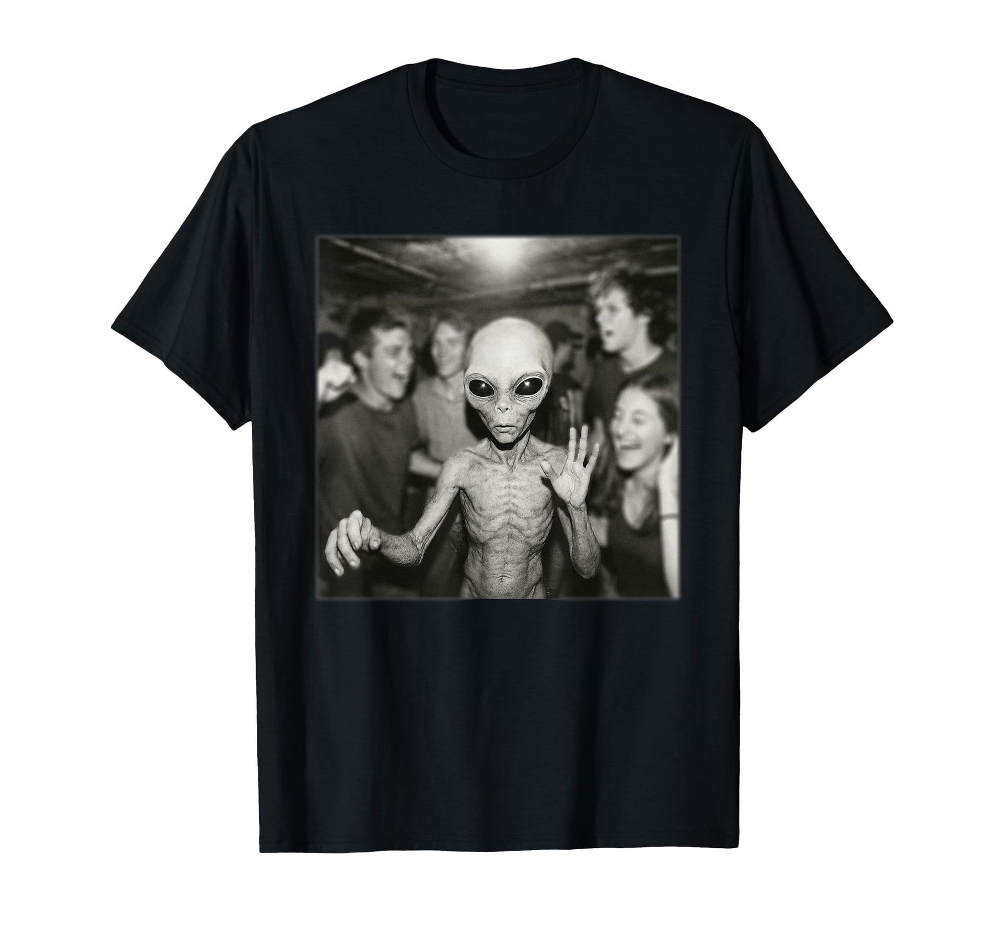 Alien Caught Camera Funny Alien T-Shirt - Casual Everyday Wear for Adults - T-Shirt, Sweatshirt, Hoodie