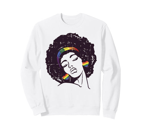 Lgbt Black Rainbow Gay Pride Lgbt Gift Sweatshirt - Trendy Graphic Unisex - T-Shirt, Sweatshirt, Hoodie
