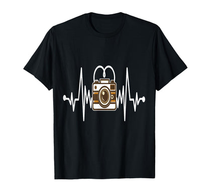 Womens Funny Camera Heartbeat Photography T-Shirt - Trendy Graphic Unisex - T-Shirt, Sweatshirt, Hoodie
