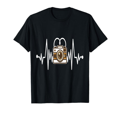 Womens Funny Camera Heartbeat Photography T-Shirt - Trendy Graphic Unisex - T-Shirt, Sweatshirt, Hoodie