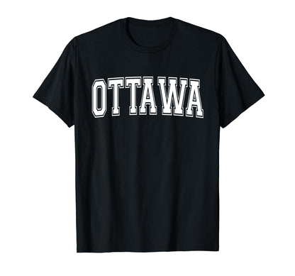 Ottawa Ks Kansas Usa Sports Varsity T-Shirt - Unique Graphic for Adults - T-Shirt, Sweatshirt, Hoodie