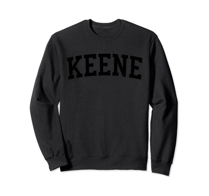 Keene Nh Distressed Black Varsity Sweatshirt - Graphic Print Unisex - T-Shirt, Sweatshirt, Hoodie