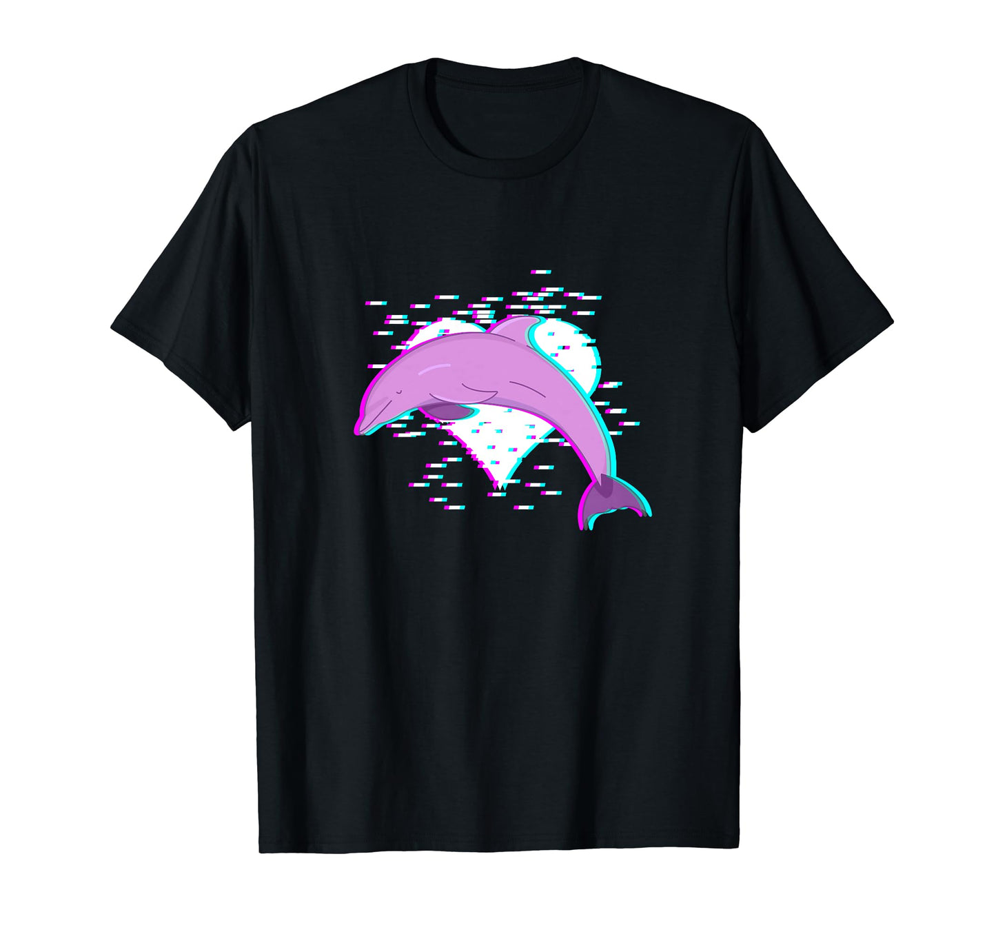 Dolphin Pixely Pixelated Heart T-Shirt - Minimalist Print Men Women - T-Shirt, Sweatshirt, Hoodie