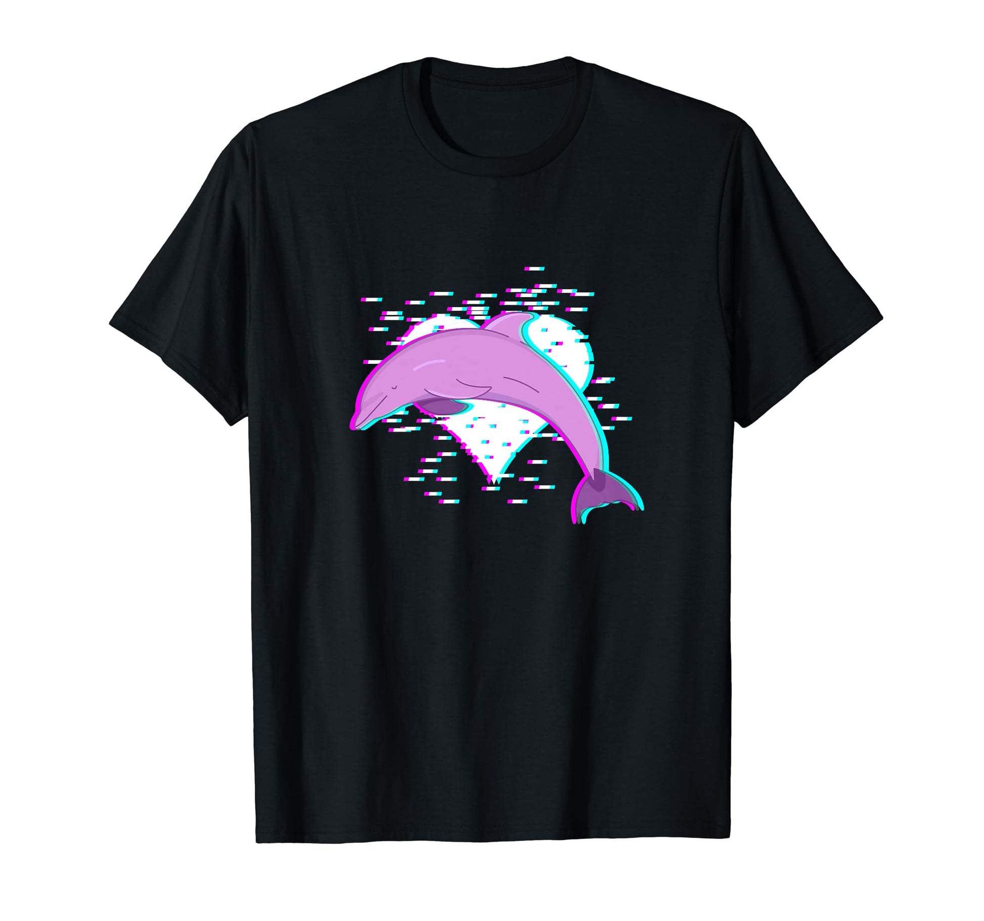 Dolphin Pixely Pixelated Heart T-Shirt - Minimalist Print Men Women - T-Shirt, Sweatshirt, Hoodie