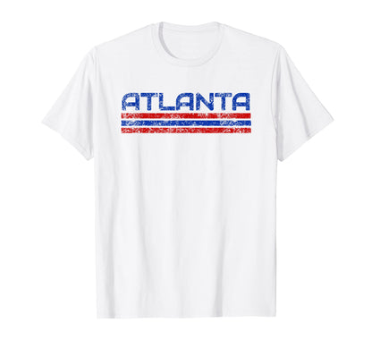 Atlanta Georgia Weathered Stripe T-Shirt - Streetwear Style Men Women - T-Shirt, Sweatshirt, Hoodie