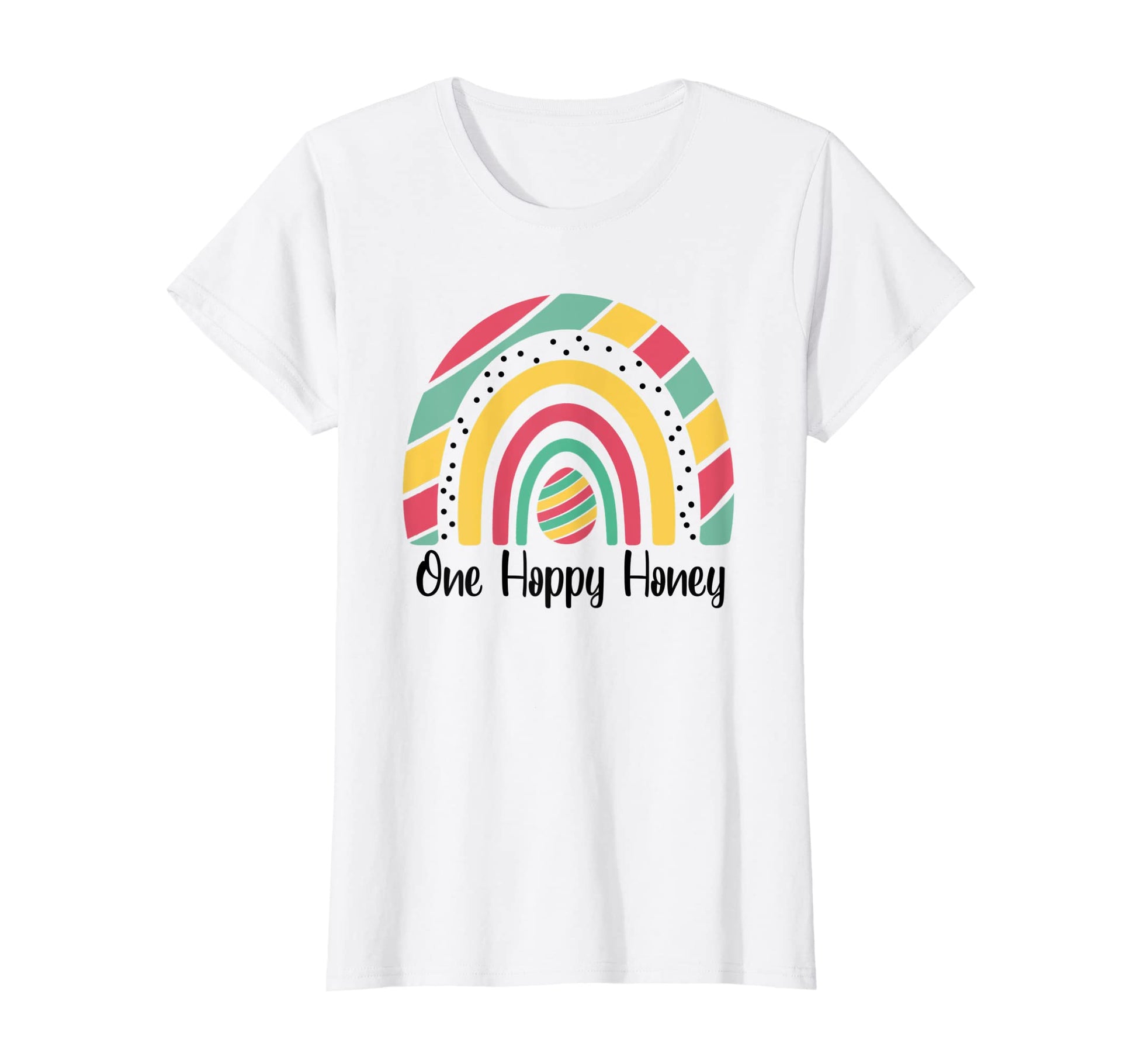 Womens Rainbow Easter Eggs Bunny T-Shirt - Casual Everyday Wear Unisex - T-Shirt, Sweatshirt, Hoodie