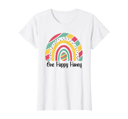 Womens Rainbow Easter Eggs Bunny T-Shirt - Casual Everyday Wear Unisex - T-Shirt, Sweatshirt, Hoodie