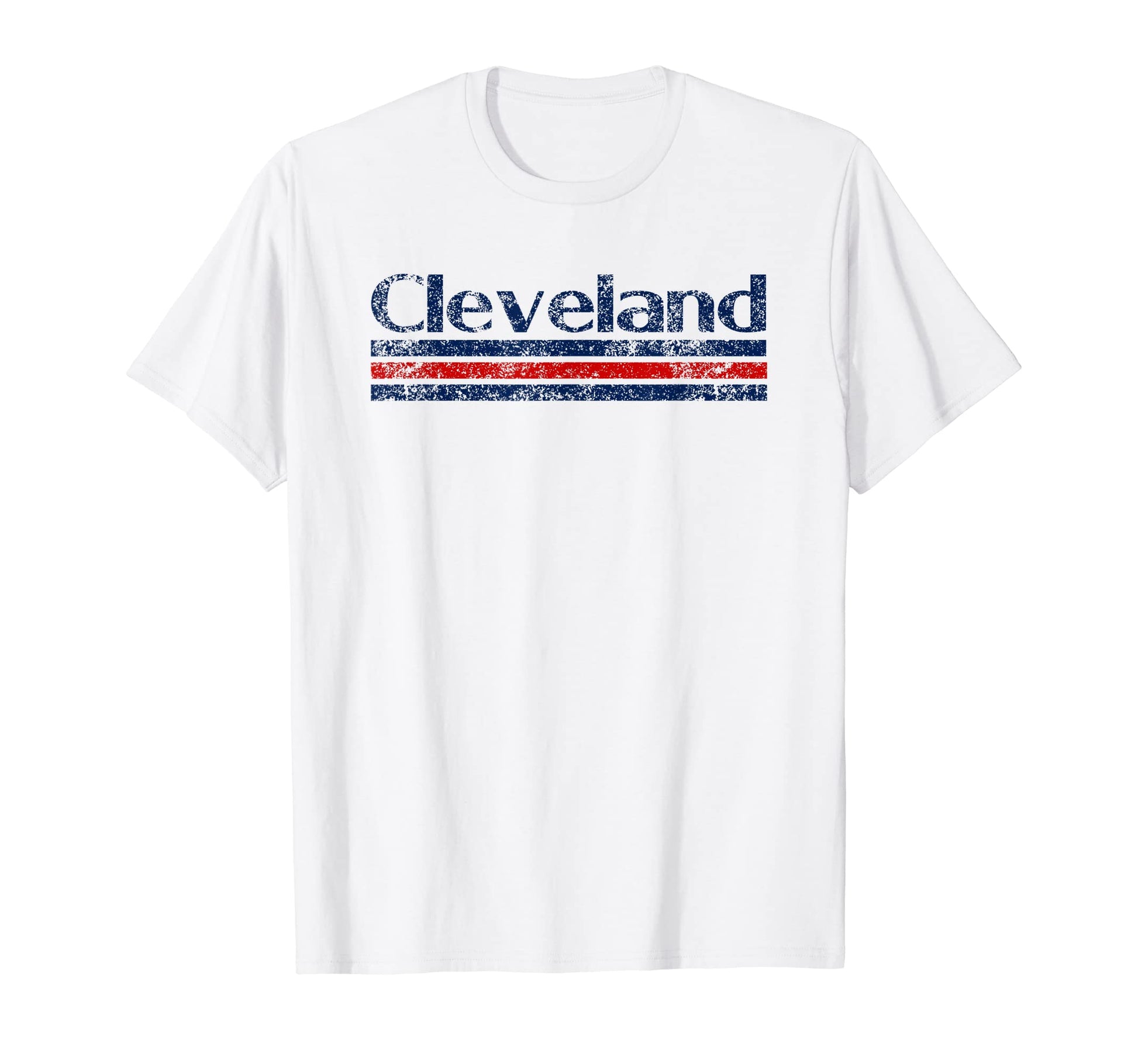 Cleveland Ohio Weathered Stripe T-Shirt - Aesthetic Graphic Unisex - T-Shirt, Sweatshirt, Hoodie