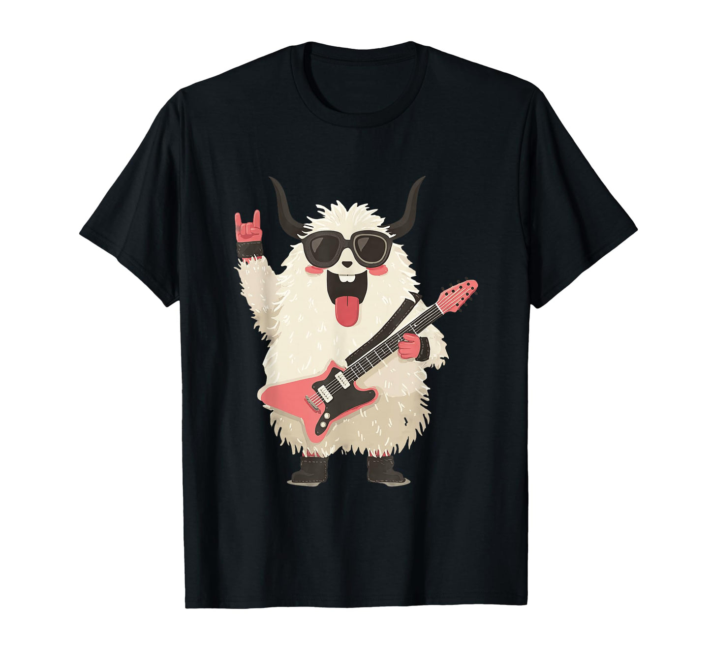 Funny Fluffy Monster Rock Music Yeti T-Shirt - Novelty Apparel for Adults - T-Shirt, Sweatshirt, Hoodie