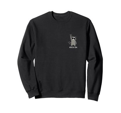 Raccoon Rock Music Band Concert Sweatshirt - Trendy Graphic for Adults - T-Shirt, Sweatshirt, Hoodie