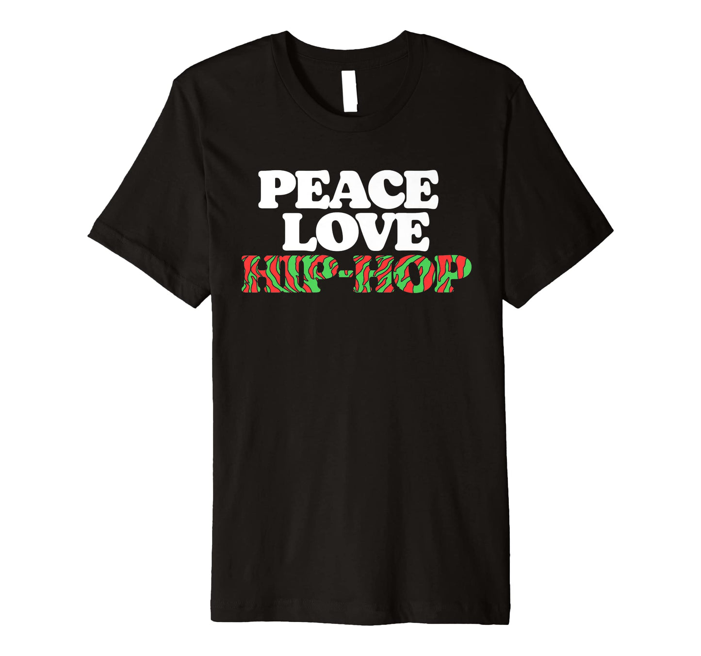 Peace Love Hip Hop Old School Rap 80S T-Shirt - Custom Art Print for Adults - T-Shirt, Sweatshirt, Hoodie
