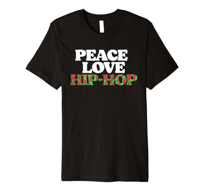 Peace Love Hip Hop Old School Rap 80S T-Shirt - Custom Art Print for Adults - T-Shirt, Sweatshirt, Hoodie