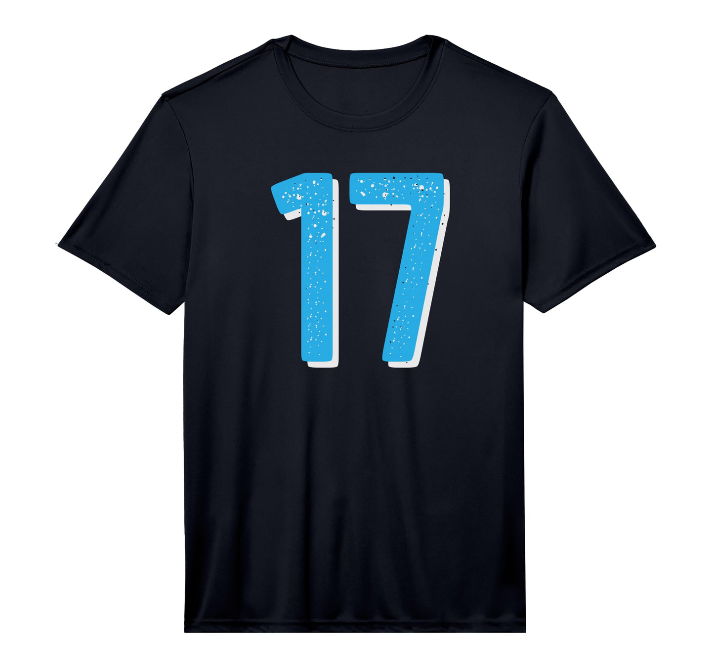 Light Blue Sports Team Number 17 T-Shirt - Aesthetic Graphic for Adults - T-Shirt, Sweatshirt, Hoodie