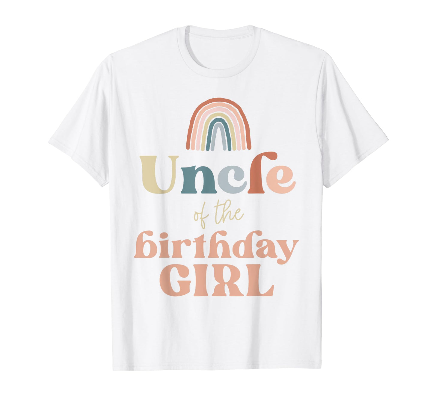 Uncle Birthday Boho Rainbow Party T-Shirt - Custom Art Print Men Women - T-Shirt, Sweatshirt, Hoodie