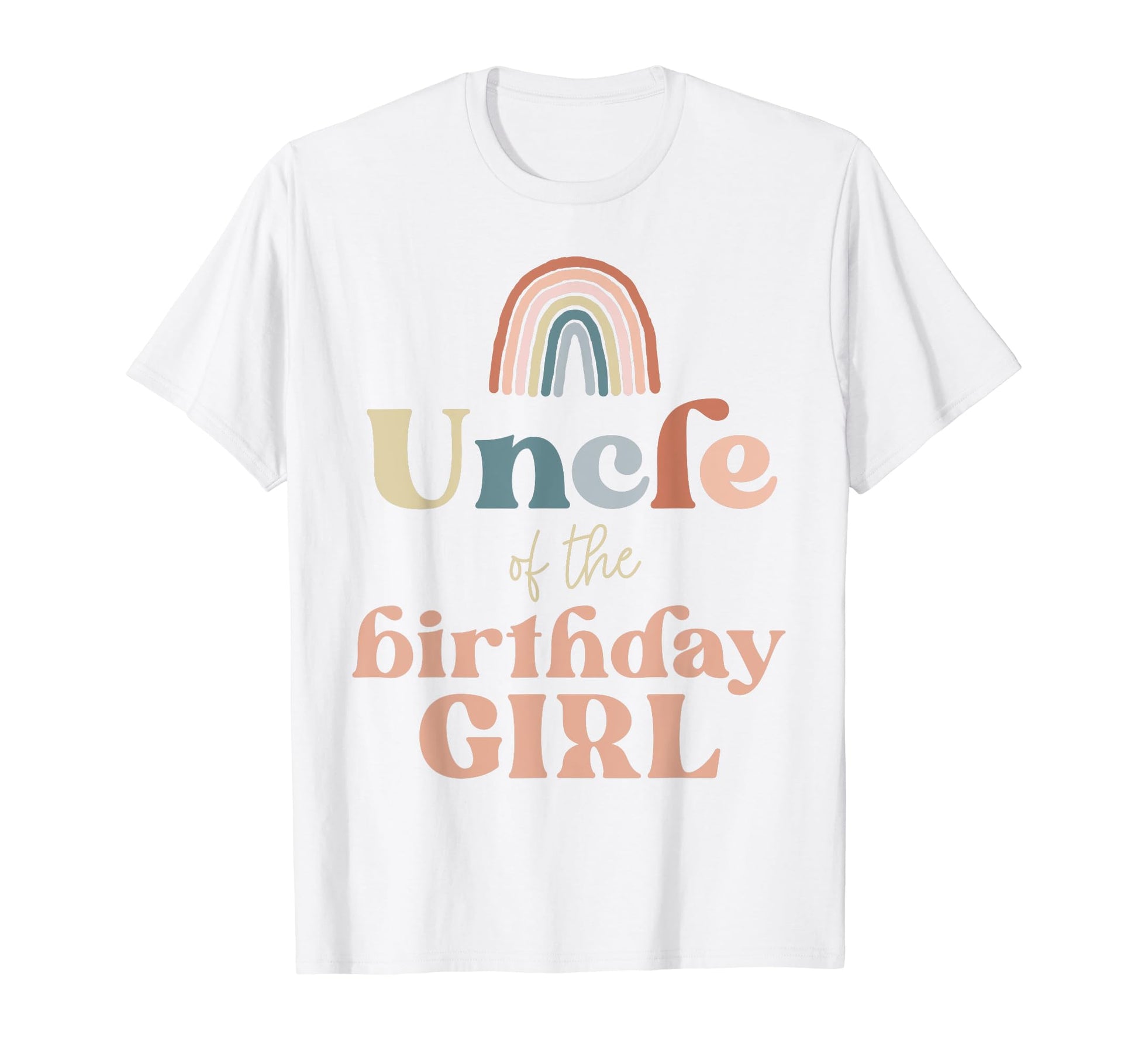 Uncle Birthday Boho Rainbow Party T-Shirt - Custom Art Print Men Women - T-Shirt, Sweatshirt, Hoodie