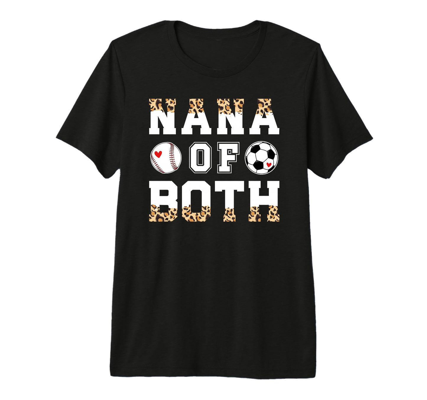 Nana Both Leopard Baseball Soccer T-Shirt - Aesthetic Graphic for Adults - T-Shirt, Sweatshirt, Hoodie
