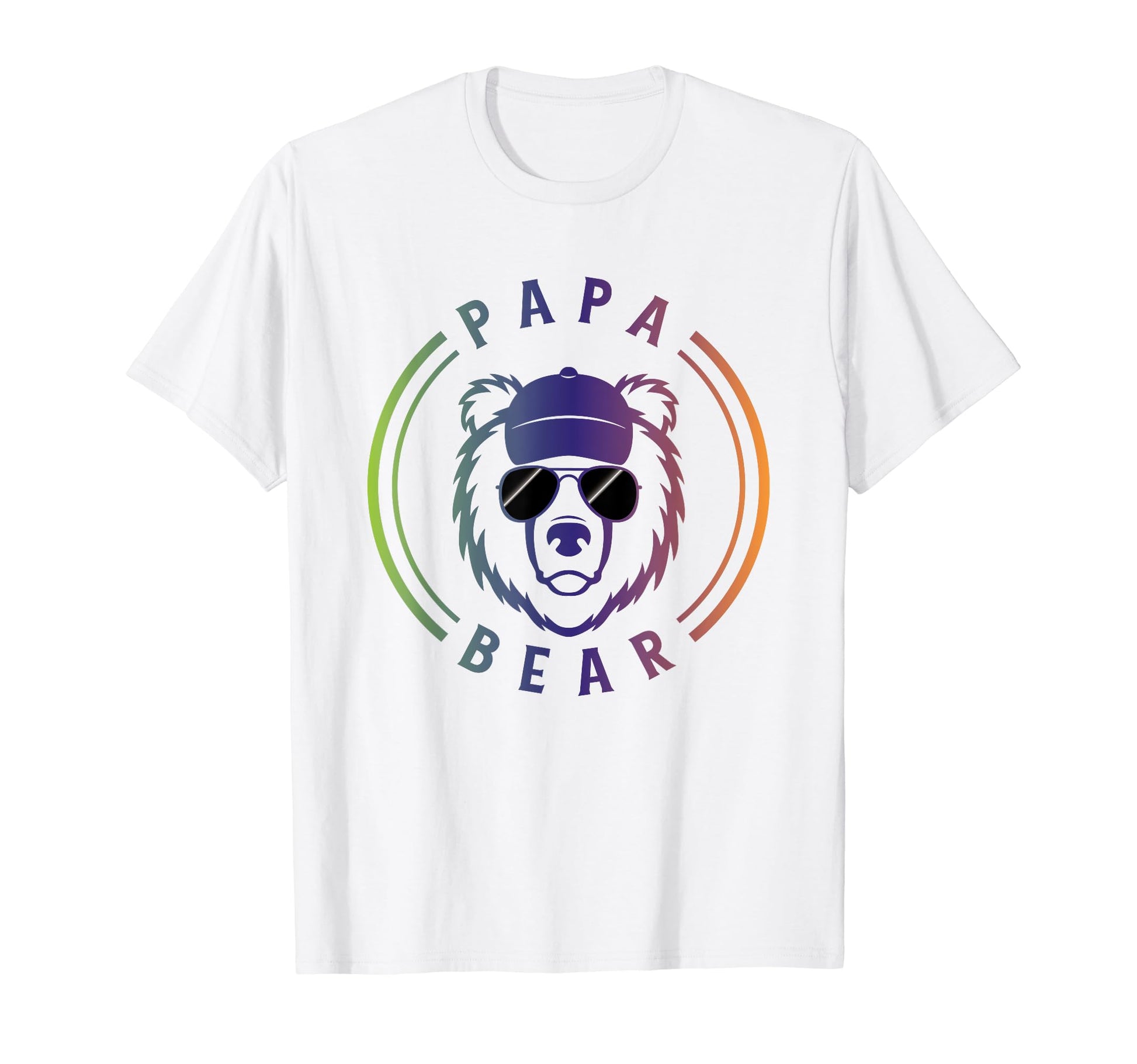 Papa Bear Black Sunglasses And Blue Cap T-Shirt - Custom Art Print Unisex - T-Shirt, Sweatshirt, Hoodie