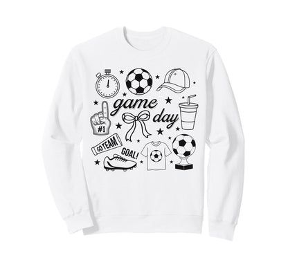 Preppy Game Day Soccer Mom Sweatshirt - Casual Everyday Wear Men Women - T-Shirt, Sweatshirt, Hoodie