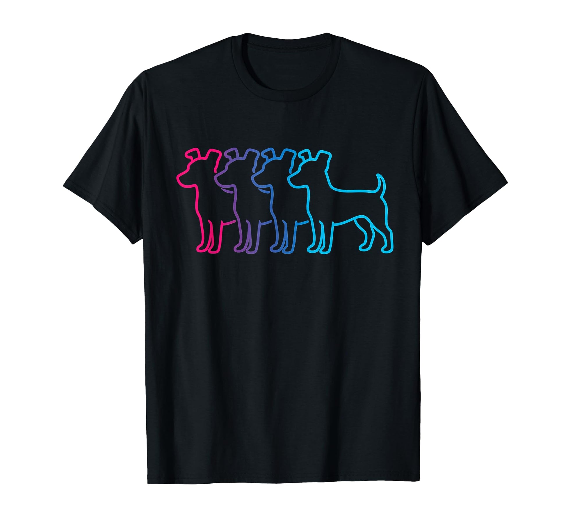 Jack Russell Terrier Silhouette T-Shirt - Custom Art Print for Adults - T-Shirt, Sweatshirt, Hoodie