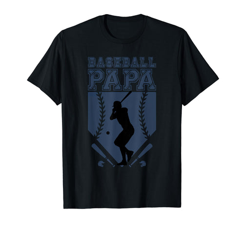 Baseball Dad Usa Flag Baseball Papa T-Shirt - Fun Novelty Design Unisex - T-Shirt, Sweatshirt, Hoodie