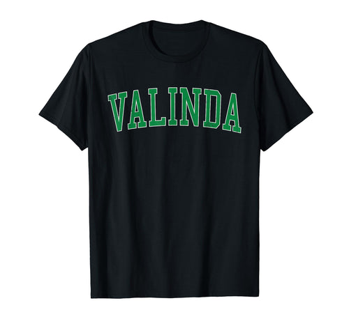 Valinda Ca Distressed Green Varsity T-Shirt - Trendy Graphic for Adults - T-Shirt, Sweatshirt, Hoodie