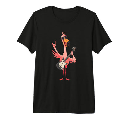 Flamingo Rock Music Funny Bird T-Shirt - Minimalist Print for Adults - T-Shirt, Sweatshirt, Hoodie