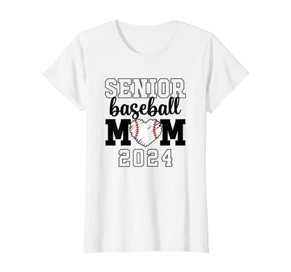 Senior Baseball Mom Class 2024 T-Shirt - Aesthetic Graphic for Adults - T-Shirt, Sweatshirt, Hoodie