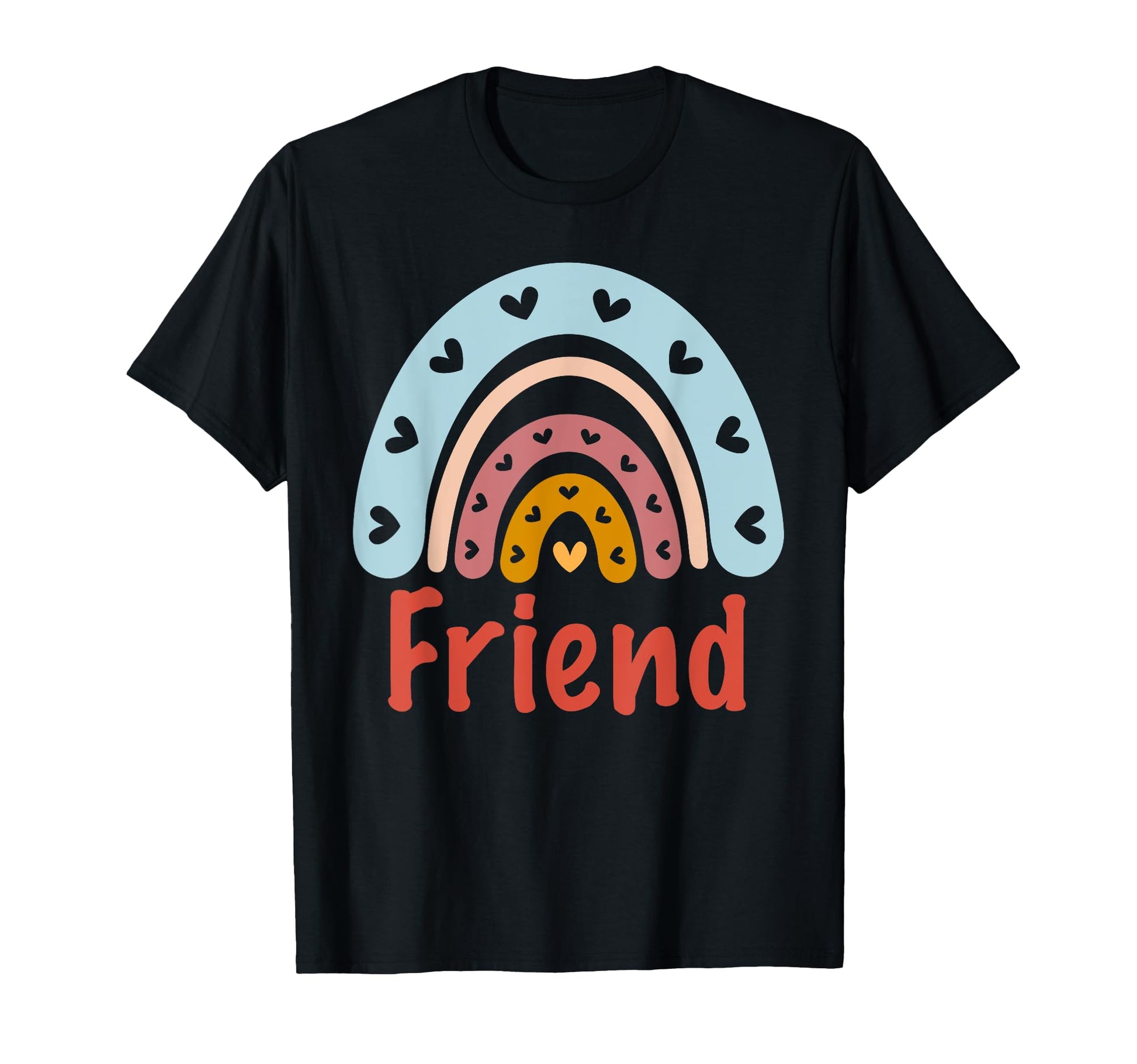 Friend Birthday Rainbow Boho Friend T-Shirt - Minimalist Print for Adults - T-Shirt, Sweatshirt, Hoodie