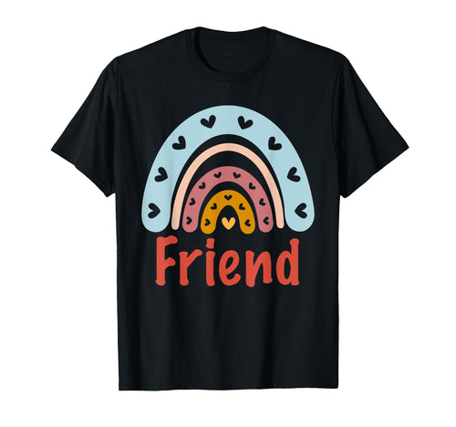 Friend Birthday Rainbow Boho Friend T-Shirt - Minimalist Print for Adults - T-Shirt, Sweatshirt, Hoodie