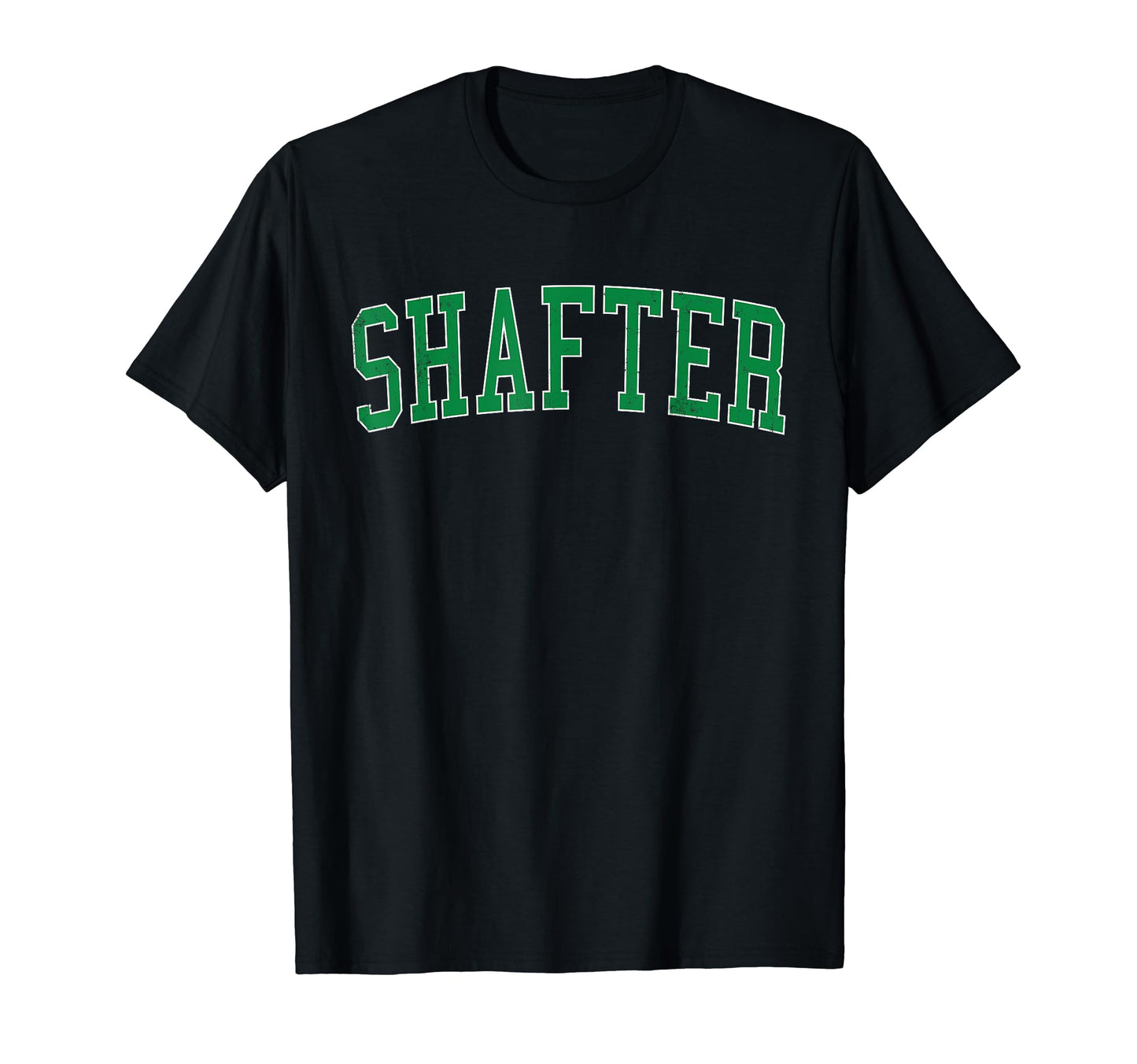Shafter Ca Distressed Green Varsity T-Shirt - Unique Graphic Men Women - T-Shirt, Sweatshirt, Hoodie