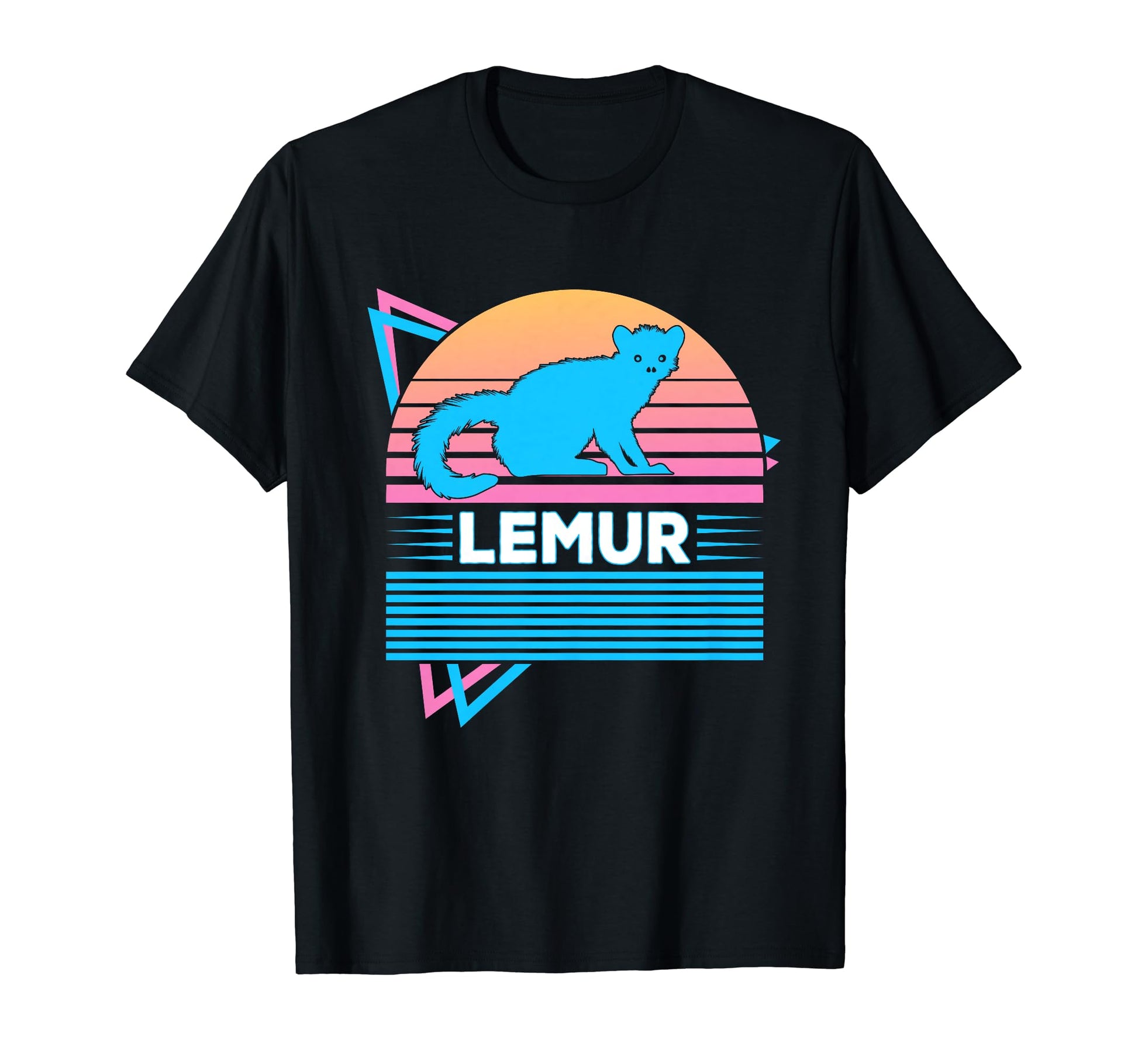 Lemur Vaporwave Aesthetic T-Shirt - Custom Art Print Men Women - T-Shirt, Sweatshirt, Hoodie