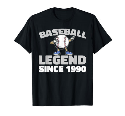 Born 1990 Baseball Team Player Sport T-Shirt - Custom Art Print Unisex - T-Shirt, Sweatshirt, Hoodie