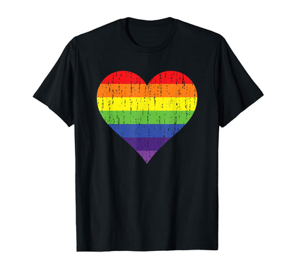 Heart Rainbow Gift T-Shirt - Unique Graphic for Adults - T-Shirt, Sweatshirt, Hoodie