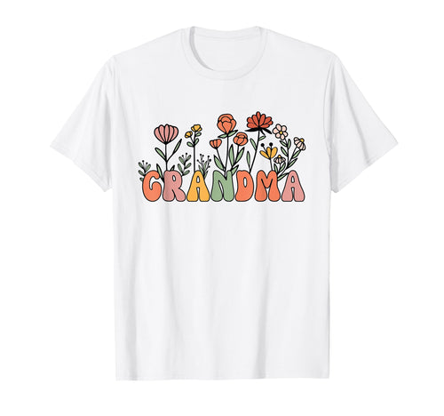 Boho Groovy Wildflower Grandma T-Shirt - Minimalist Print for Adults - T-Shirt, Sweatshirt, Hoodie