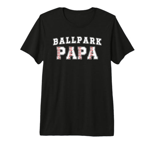 Mens Ballpark Papa Baseball Papa T-Shirt - Minimalist Print Unisex - T-Shirt, Sweatshirt, Hoodie