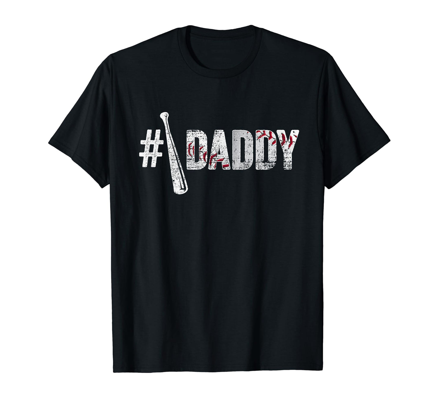 Number One Baseball Daddy Fathers Day T-Shirt - Novelty Apparel for Adults - T-Shirt, Sweatshirt, Hoodie