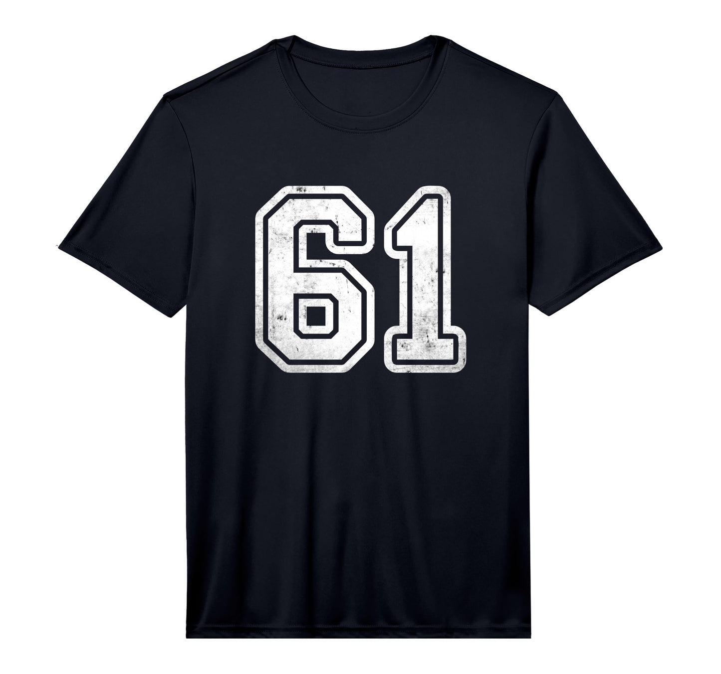 White Sports Team Number 61 T-Shirt - Aesthetic Graphic for Adults - T-Shirt, Sweatshirt, Hoodie