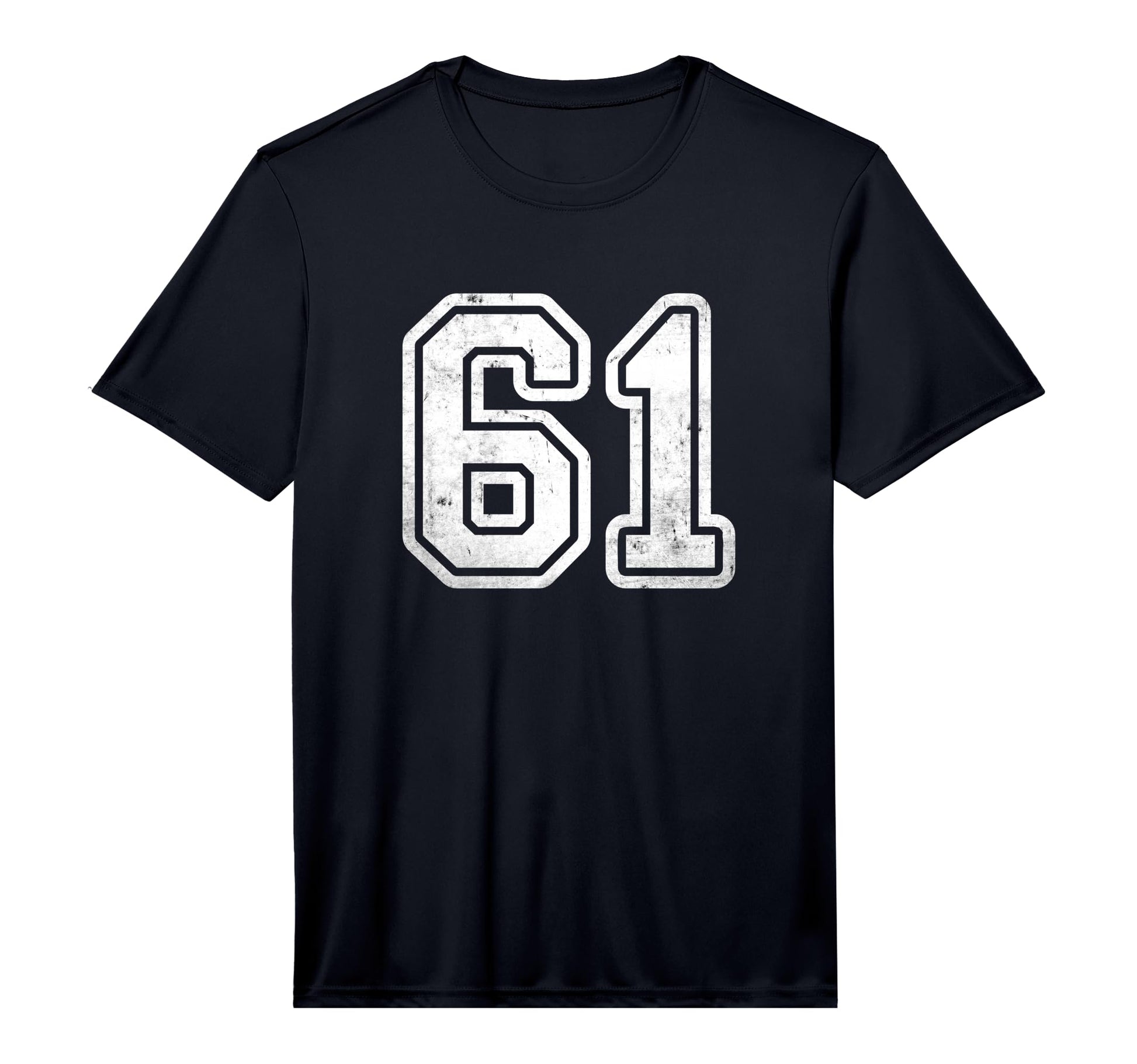 White Sports Team Number 61 T-Shirt - Aesthetic Graphic for Adults - T-Shirt, Sweatshirt, Hoodie