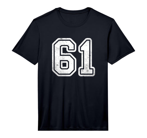 White Sports Team Number 61 T-Shirt - Aesthetic Graphic for Adults - T-Shirt, Sweatshirt, Hoodie