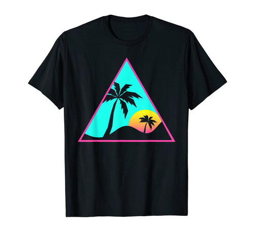 Tropical Sunset Vaporwave Aesthetic T-Shirt - Casual Everyday Wear Unisex - T-Shirt, Sweatshirt, Hoodie
