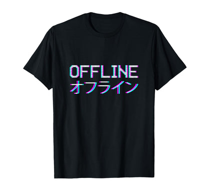 Offline Japanese Vaporwave Aesthetic T-Shirt - Streetwear Style Men Women - T-Shirt, Sweatshirt, Hoodie