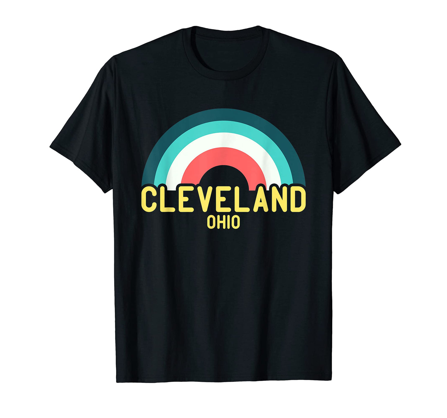 Cleveland Ohio Rainbow T-Shirt - Graphic Print for Adults - T-Shirt, Sweatshirt, Hoodie