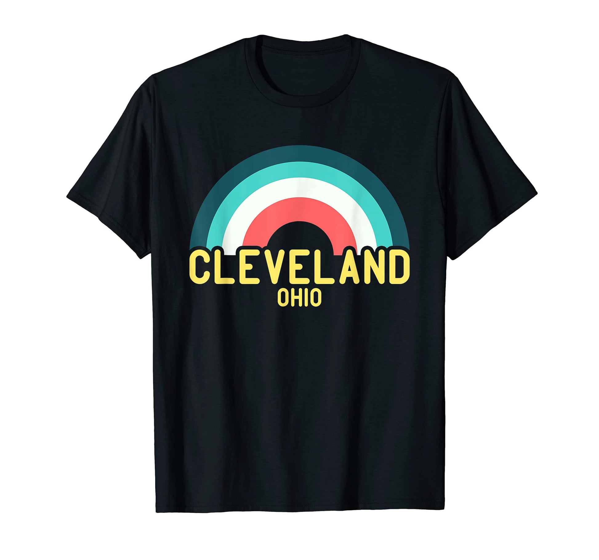 Cleveland Ohio Rainbow T-Shirt - Graphic Print for Adults - T-Shirt, Sweatshirt, Hoodie
