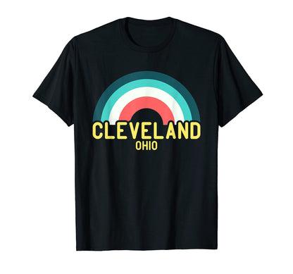 Cleveland Ohio Rainbow T-Shirt - Graphic Print for Adults - T-Shirt, Sweatshirt, Hoodie