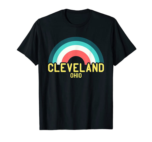 Cleveland Ohio Rainbow T-Shirt - Graphic Print for Adults - T-Shirt, Sweatshirt, Hoodie