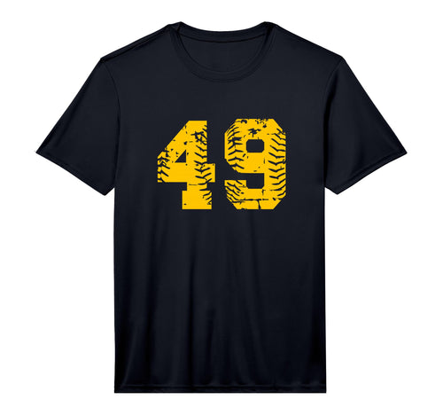 Baseball Softball Number 49 T-Shirt - Fun Novelty Design Men Women - T-Shirt, Sweatshirt, Hoodie